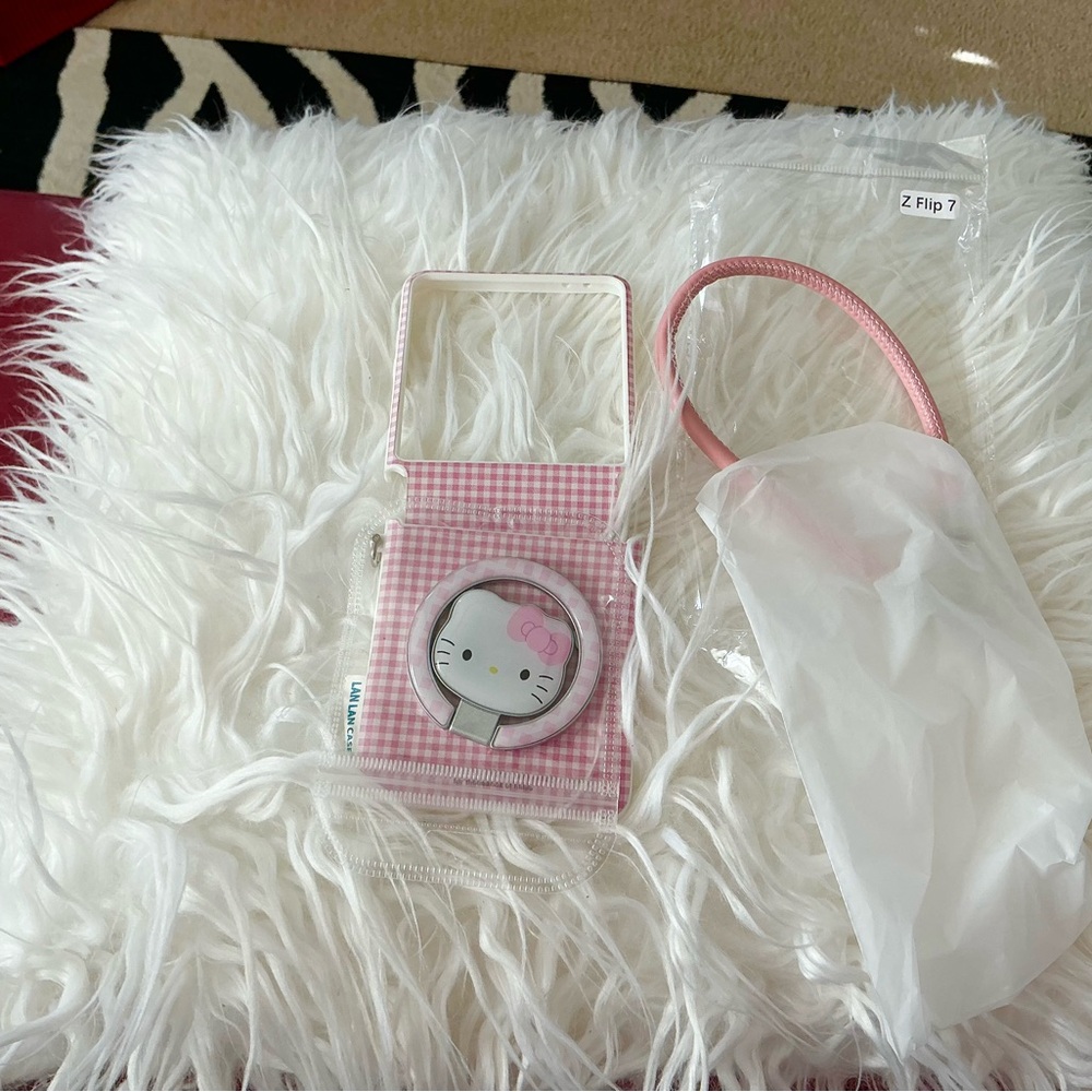 Hello Kitty Pink and White Samsung Galaxy 7 flip Phone Case